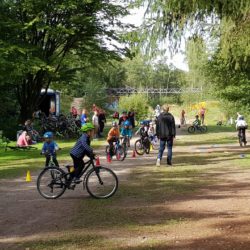 Fahrradtraining auf dem Moorredder in Volksdorf