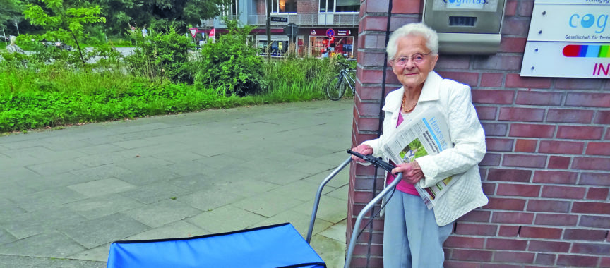 Käthe Ewert ist die älteste Zeitungsausträgerin in Hamburgs Nord-Osten