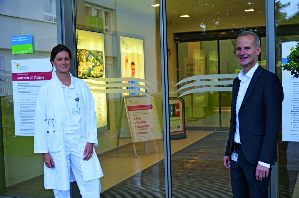 Dr. Anne Hübner und Sascha Altendorf vom Amalie-Sieveking-Krankenhaus in Volksdorf