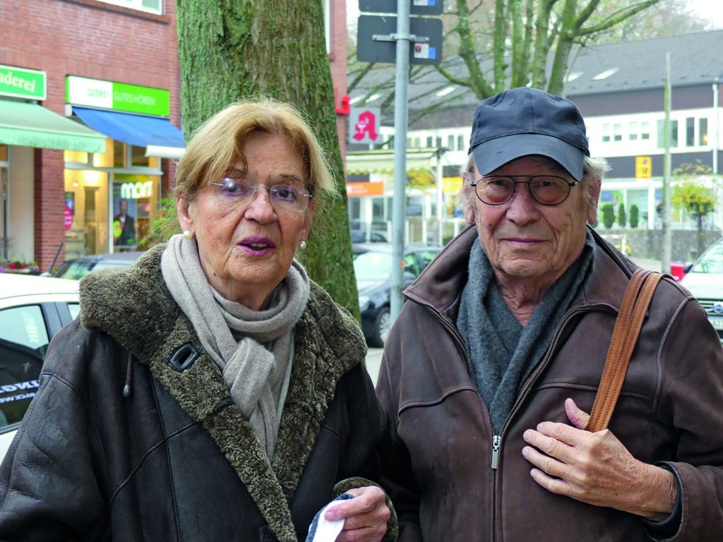 Gisela Dierks und Heino Flache zum Thema Autofreier Volksdorfer Ortskern