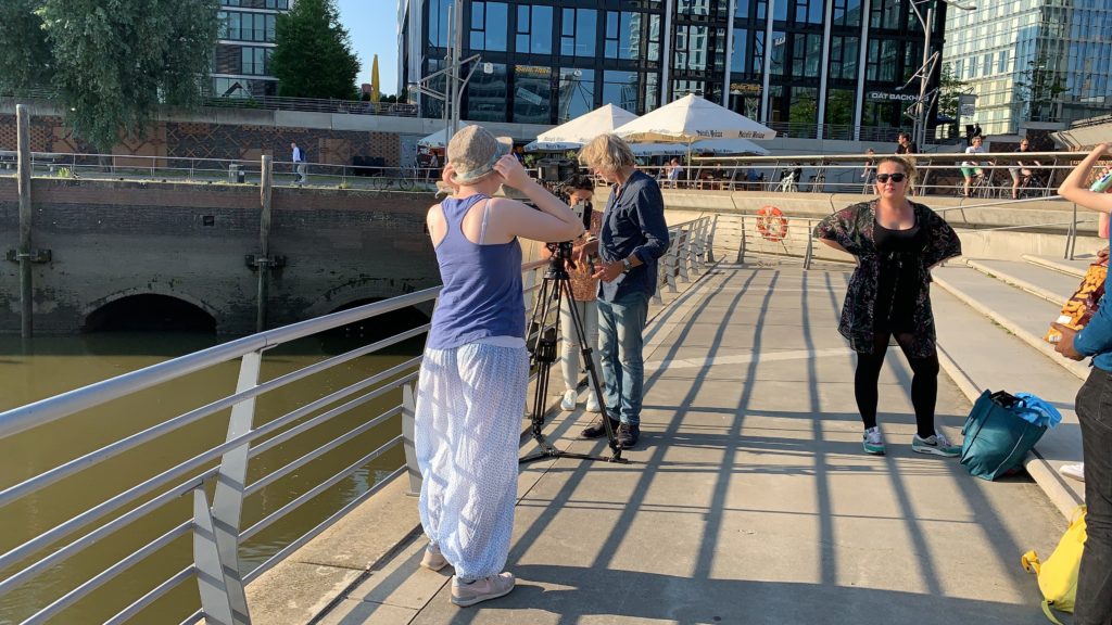 Videodreh in der Hafen-City