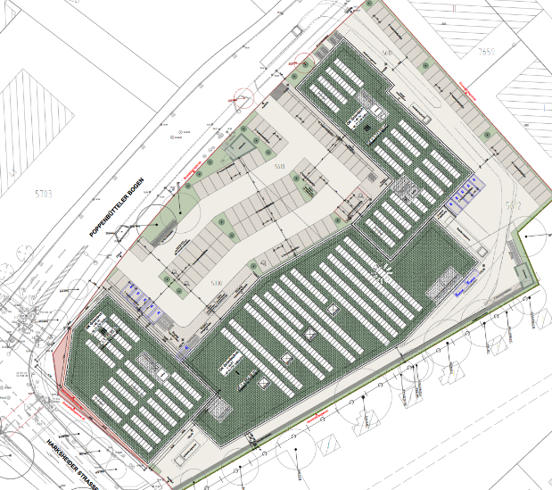 Lageplan des Bauvorhabens auf dem Teppich-Stark-Areal. Foto: Bezirksamt Wandsbek