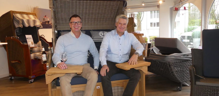 Kay Michael Olsen und Markus Jung von der Firma Woodsteel in Sasel